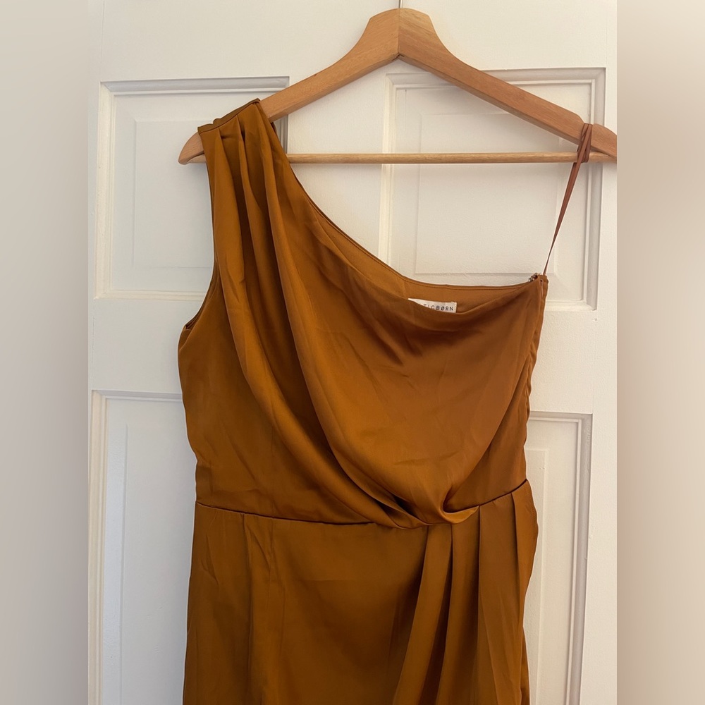 NWOT Baltic Born One Shoulder Midi Dress Copper/Amber M - Picture 4 of 12